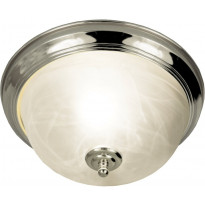 Plafondi Aneta Lighting Napoli, IP44 Ø 275x140 mm, kromi, valkoinen