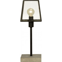 Pöytävalaisin Aneta Lighting Diplomat, ø 12x35,5cm, musta/kirkas/harmaa