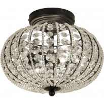 Kattoplafondi Aneta Lighting Edda, ø 29,5cm, musta/kirkas
