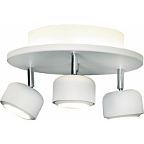 LED-kattospotti Aneta Lighting Avenir, 3-osainen, kaukosäätimellä, valkoinen