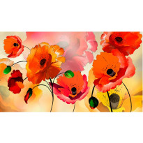 Sisustustarra Artgeist Velvet poppies, 280x490cm