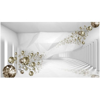 Kuvatapetti Corridor of Diamonds, XXL, 500x280cm, valkoinen