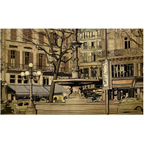 Kuvatapetti Artgeist Parisian fountain, 270x450cm, beige