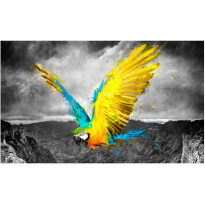 Kuvatapetti Artgeist Exotic parrot, 270x450cm, keltainen