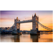 Maisematapetti Artgeist Tower Bridge aamunkoitteessa, 270x450cm