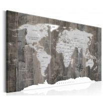 Canvas-taulu Artgeist World Map: Wooden World, eri kokoja
