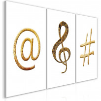Canvas-taulu Artgeist Golden Signs, 3-osainen, 60x120cm