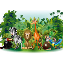 Kuvatapetti Artgeist Jungle Animals, eri kokoja
