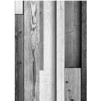 Tapetti Artgeist Gray wood, 50x1000cm