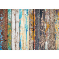 Sisustustarra Artgeist Wooden Rainbow, eri kokoja