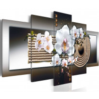 Canvas-taulu Artgeist Orchid and zen garden - brown, eri kokoja