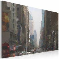 Canvas-taulu Artgeist Rainy city behind the glass, eri kokoja
