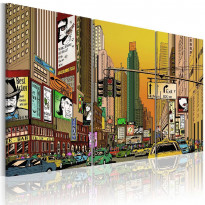 Canvas-taulu Artgeist Cartoon NYC, eri kokoja