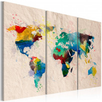 Canvas-taulu Artgeist Värien maailmaan, 3-osainen, eri kokoja
