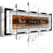 Canvas-taulu Artgeist Live Laugh Love - white, eri kokoja