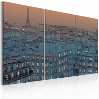 Canvas-taulu Artgeist Paris - the city goes to sleep, eri kokoja