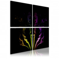 Canvas-taulu Artgeist Rainbow-väriset savut, eri kokoja