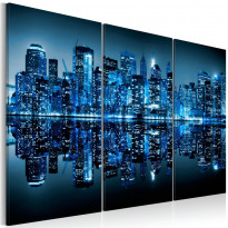 Canvas-taulu Artgeist Manhattan in blue shade, eri kokoja