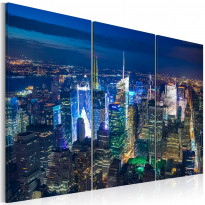 Canvas-taulu Artgeist Bird&#039;s eye view of New York City by night , eri kokoja