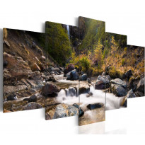 Canvas-taulu Artgeist A waterfall in the middle of wild nature, eri kokoja