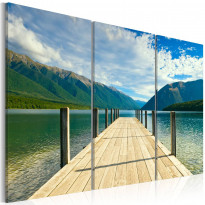 Canvas-taulu Artgeist A pier on the lake, eri kokoja