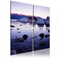 Canvas-taulu Artgeist Rocky Beach by Alpine Lake, eri kokoja