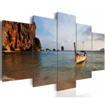 Canvas-taulu Artgeist A fishing boat by the sea, eri kokoja