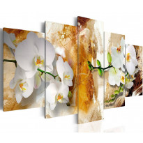 Canvas-taulu Artgeist Brown Paint and Orchid , eri kokoja