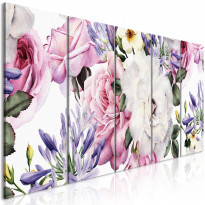 Canvas-taulu Artgeist Rose Composition Colourful, 5-osainen, kapea, eri kokoja