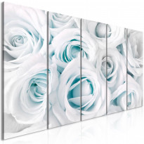 Canvas-taulu Artgeist Satin Rose Turquoise, 5-osainen, kapea, eri kokoja