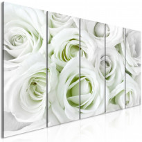 Canvas-taulu Artgeist Satin Rose Green, 5-osainen, kapea, eri kokoja