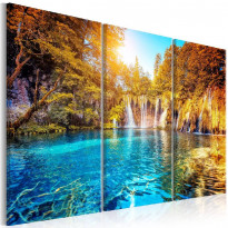 Canvas-taulu Artgeist Waterfalls of Sunny Forest, eri kokoja
