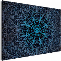 Canvas-taulu Artgeist Oriental Flowers Blue, 1-osainen, kapea, eri kokoja