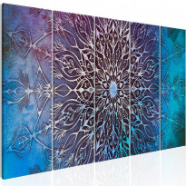 Canvas-taulu Artgeist Center Blue, 5-osainen, kapea, eri kokoja