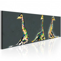 Canvas-taulu Artgeist Colourful Giraffes, eri kokoja