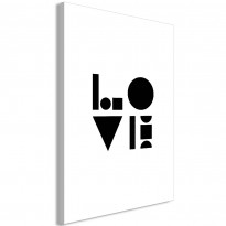 Canvas-taulu Artgeist Black, White and Love, 1-osainen, pystysuuntainen, eri kokoja