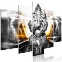 Canvas-taulu Artgeist Buddha Style Silver, 5-osainen, leveä, eri kokoja