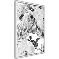 Juliste Artgeist Monochrome Flowers, kehyksillä, eri kokoja