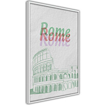 Juliste Artgeist Rome in Watercolours, kehyksillä, eri kokoja
