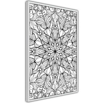 Juliste Artgeist Monochrome Mandala, kehyksillä, eri kokoja