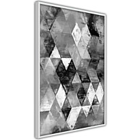Juliste Artgeist Black and White Diamonds, kehyksillä, eri kokoja