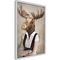 Juliste Artgeist Brainy Moose, kehyksillä, eri kokoja