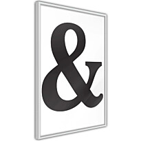 Juliste Artgeist Black Ampersandem, kehyksillä, eri kokoja