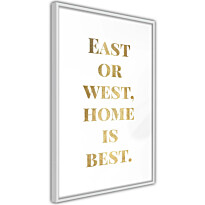 Juliste Artgeist Gold Home Is Best, kehyksillä, eri kokoja