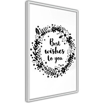 Juliste Artgeist Best Wishes To You, kehyksillä, eri kokoja