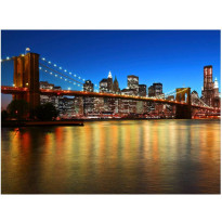 Maisematapetti Artgeist Dusk at Brooklyn Bridge, eri kokoja
