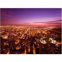 Maisematapetti Artgeist Chicago yöllä, eri kokoja