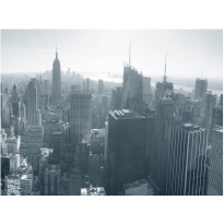Maisematapetti Artgeist New Yorkin horisonttissa, mustavalkoinen, eri kokoja