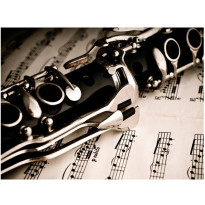 Kuvatapetti Artgeist Clarinet and music notes, eri kokoja