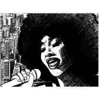 Kuvatapetti Artgeist Jazz singer, eri kokoja
